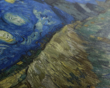 Load image into Gallery viewer, Starry Night Inspired Haunted Wind Mill, Framed Canvas Print, Spooky Halloween Wall Art
