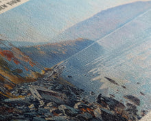 Carregar imagem no visualizador da galeria, Canandaigua Lake New York Framed Canvas Print, Lake House Art, Panoramic Wall Art, Travel Poster, Modern Lake Painting, Nature Art
