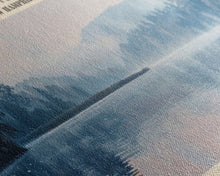 Carregar imagem no visualizador da galeria, Canobie Lake New Hampshire Framed Canvas Print, Panoramic Lake House Art, Wall Art, Travel Poster, Modern Lake Painting, Nature Art
