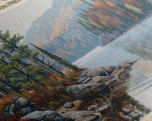 Cargar imagen en el visor de la galería, Castle Rock Lake Wisconsin Framed Canvas Print, Lake House Art, Panoramic Wall Art, Travel Poster, Modern Lake Painting, Home Decor
