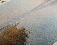 Load image into Gallery viewer, Coralville Lake Iowa Framed Canvas Print, Lake House Art, Panoramic Wide Art, Travel Poster, Modern Lake Painting, Nature Art
