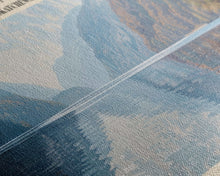 Load image into Gallery viewer, Crater Lake Framed Canvas Print, Lake House Decor, Panoramic Wide Art, Travel Poster, Rustic Lake Painting, Home Decor
