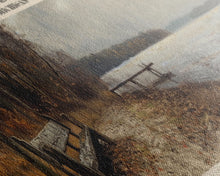 Load image into Gallery viewer, Crooked Lake Indiana Framed Canvas Print, Panoramic Lake House Decor, Wall Art, Travel Poster, Rustic Lake Painting, Nature Art
