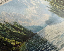 Load image into Gallery viewer, Deschambault Lake Framed Canvas Print, Lake House Decor, Panoramic Wall Art, Travel Poster, Modern Lake Painting, Nature Art
