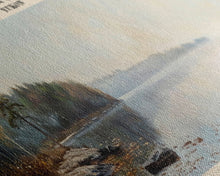 Load image into Gallery viewer, Dezadeash Lake Framed Canvas Print, Panoramic Lake House Decor, Wall Art, Travel Poster, Rustic Lake Painting, Nature Art
