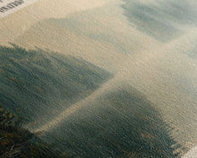 Load image into Gallery viewer, Echoing Lake Framed Canvas Print, Lake House Decor, Panoramic Wall Art, Travel Poster, Rustic Lake Painting, Home Decor
