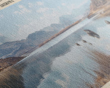 Carregar imagem no visualizador da galeria, Fool Hollow Lake Arizona Framed Canvas Print, Panoramic Lake House Decor, Wall Art, Travel Poster, Majestic Lake Painting, Nature Art
