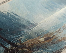 Cargar imagen en el visor de la galería, Ganoga Lake Pennsylvania Framed Canvas Print, Panoramic Lake House Decor, Wall Art, Travel Poster, Vibrant Lake Painting, Nature Art
