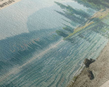 Load image into Gallery viewer, Georgetown Lake Montana Framed Canvas Print, Lake House Art, Panoramic Wall Art, Travel Poster, Scenic Lake Painting, Home Decor
