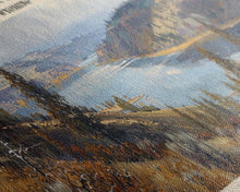 Carregar imagem no visualizador da galeria, Glendo Reservoir Wyoming Framed Canvas Print, Panoramic Lake House Decor, Wall Art, Travel Poster, Beautiful Lake Painting, Nature Art
