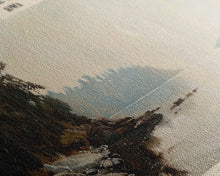 Load image into Gallery viewer, Lake Red Rock Iowa Framed Canvas Print, Lake House Decor, Panoramic Wall Art, Travel Poster, Beautiful Landscape Painting, Modern Art
