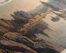 Load image into Gallery viewer, Sylvan Lake South Dakota Panoramic Wall Art, Framed Canvas Print, Lake House Decor, Travel Poster, Scenic Lake Scene, Living Room Decor
