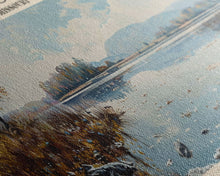 Load image into Gallery viewer, Table Rock Lake Missouri Panoramic Wall Art, Framed Canvas Print, Lake House Decor, Travel Poster, Beautiful Lake Scene, Living Room Decor

