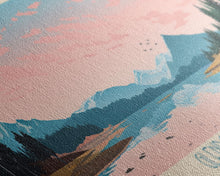 Carregar imagem no visualizador da galeria, Glendo Reservoir Wyoming Framed Canvas Print, Panoramic Art, Midcentury Modern, Pop Art, Bedroom Decor, Travel Poster, Nature Painting, Home Decor
