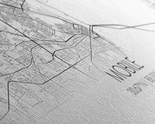 Load image into Gallery viewer, Panoramic Mobile City Map, Alabama Art, Map Print, Minimalist Wall Art, Canvas Art, Housewarming Gift, Street Map Art, Closing Gift
