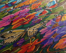 Load image into Gallery viewer, Colorful Abstract Framed Butterfly Canvas Art, Gouache Style Painting, Botanical Wall Art, Oversized Long Narrow Wall Art for Bedroom
