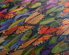 Cargar imagen en el visor de la galería, Colorful Butterfly Vertical Framed Canvas Oil Painting, Abstract Botanical Wall Art, Gouache Style Painted Art, Housewarming Gift for Her
