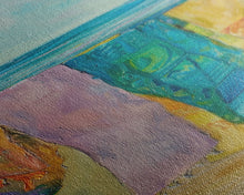 Load image into Gallery viewer, Colorful Laundry on Beach Landscape Art Print, Vertical Oversized Living Room Canvas Print Framed, Framed Wall Art for Laundry Room
