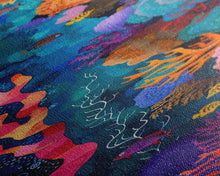 Load image into Gallery viewer, Colorful Underwater Art Print, Vibrant Wall Art Framed on Canvas, Black Light Poster, Fish Poster Art, Vertical Canvas Art, Living Room Art
