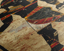 Load image into Gallery viewer, Egyptian Art Depiction of Osiris - Framed Canvas Print, Midcentury Modern Wall Art, Skinny Art, Tall Art, Living Room Decor
