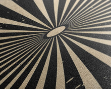 Carregar imagem no visualizador da galeria, Black and White Sun Burst Art Deco Inspired Framed Canvas Print, Wall Art, Office or Mancave Wall Art
