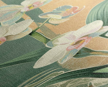 Load image into Gallery viewer, Skinny Art Tall Art Framed Canvas Print Orchids In Delicate Tones With Subtle Background Elements Ukiyo-e Japanese Style Art Wood Block Print
