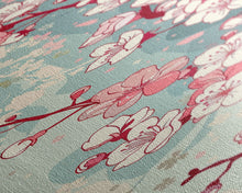Load image into Gallery viewer, Delicate Pink Flowers On Branch Gentle Tones Skinny Art Tall Art Framed Canvas Print Japanese Style Art Ukiyo-e Art Wood Block Print Floral
