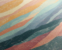 Carregar imagem no visualizador da galeria, Abstract Sunset Over Rolling Hills, Japanese Art-Inspired Tall Framed Canvas Print for Wall Art
