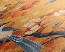 Carregar imagem no visualizador da galeria, Birds Among Autumn Leaves Japanese Style Tall Wall Art Skinny Framed Canvas Print Woodblock Print
