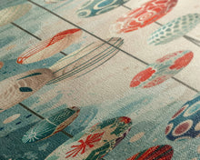 Load image into Gallery viewer, Skinny Art, Japanese Style Art, Hanging Lanterns Wood Block Print Framed Canvas Print Tall Art Ukiyo-e Art

