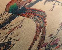 Load image into Gallery viewer, Vibrant Pheasant Perched On Flowering Branch For Traditional Japanese Art Wall Decor Framed Canvas Print
