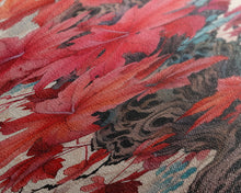 Load image into Gallery viewer, Vibrant Red Leaves On A Gnarled Tree Trunk, Tall Skinny Canvas Print For Feng Shui Decor, Japanese Style Wall Art
