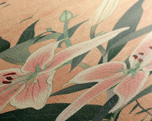 Load image into Gallery viewer, Delicate Lily Flowers Blooming In Japanese Style Ukiyo-e Art Framed Canvas Print Skinny Art Tall Art
