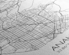 Carregar imagem no visualizador da galeria, Anaheim Street Map, California Map, City Map Wall Decor, Travel Map, Minimalist, Modern Art, Wall Art, Canvas Print, Canvas Wall Art
