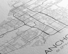 Carregar imagem no visualizador da galeria, Anchorage Street Map, Alaska Map, City Map Wall Décor, Adventure Wall Art, Minimalist, Modern Art, Wall Art, Canvas Print, Canvas Wall Art
