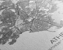 Carregar imagem no visualizador da galeria, Athens Street Map, Greece Map, Travel Wall Art, Friendship Gift, Bedroom Art, Minimalist Art, Wall Art, Canvas Print, Canvas Wall Art
