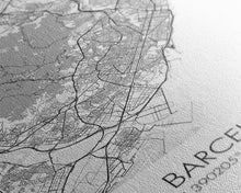 Load image into Gallery viewer, Barcelona Street Map, Spain Map, City Wall Art, Europe Travel Art, Anniversary Gift, Modern Art, Wall Art, Canvas Print, Canvas Wall Art
