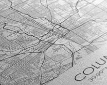 Cargar imagen en el visor de la galería, Columbus Street Map, Ohio Map, City Map Art, Minimalist Art, Wall Art, Canvas Print, Canvas Wall Art, Travel Decor, Office Wall Art
