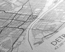 Load image into Gallery viewer, Detroit Street Map, Michigan Map, City Map Art, Minimalist Art, Wall Art, Canvas Print, Wall Art Bedroom, Travel Prints, Gift For Couple
