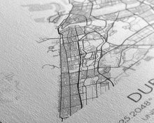 Load image into Gallery viewer, Dubai Street Map, UAE Map, City Map Art, Minimalist Art, Wall Art, Canvas Print, Aviation Gift, Travel Art, Office Décor, Unique Wall Art
