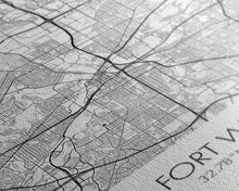 Load image into Gallery viewer, Fort Worth Street Map, Texas Map, City Map Art, Minimalist Art, Wall Art, Canvas Print, Travel Wall Art, Gifts For Women, Man Cave Décor
