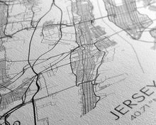 Load image into Gallery viewer, Jersey City Street Map, New Jersey Map, City Map Art, Modern Wall Art, Wall Art, Canvas Print, Bedroom Print, Travel Wall Décor, Travel Gift

