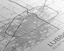 Load image into Gallery viewer, Lubbock Street Map, Texas Map, City Map Art, Modern Art, Wall Art, Canvas Print, Travel Print, Farmhouse Wall Décor, Boyfriend Gift
