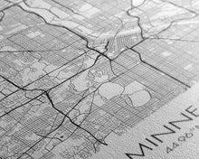 Load image into Gallery viewer, Minneapolis Street Map, Minnesota Map, City Map Art, Modern Art, Wall Art, Canvas Print, Travel Print, Master Bedroom Art, Graduation Gift
