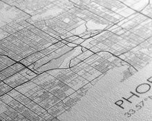 Load image into Gallery viewer, Phoenix Street Map, Arizona Map, City Map Art, Minimalist Art, Wall Art, Canvas Print, Master Bedroom Décor, Gifts For Her, Travel Wall Art

