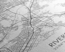 Load image into Gallery viewer, Riverside Street Map, California Map, City Map Art, Minimalist Art, Wall Art, Canvas Print, Unique Wall Décor, Boyfriend Gift, Travel Art
