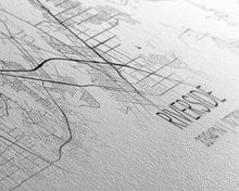 Load image into Gallery viewer, Panoramic Riverside City Map, California Art, Map Print, Minimalist Wall Art, Canvas Art, Housewarming Gift, Street Map Art, Closing Gift
