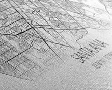 Load image into Gallery viewer, Panoramic Santa Ana City Map, California Art, Map Print, Minimalist Wall Art, Canvas Art, Housewarming Gift, Street Map Art, Closing Gift
