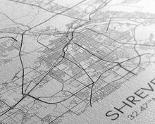 Load image into Gallery viewer, Shreveport Street Map, Louisiana Map, City Map Print, Minimalist Art, Wall Art, Canvas Print, Wall Decoration, Aviation Gift, Travel Décor
