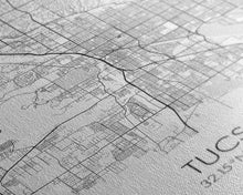 Load image into Gallery viewer, Tucson Street Map, Arizona Map, City Map Print, Modern Wall Art, Wall Art, Canvas Print, Minimal Wall Art, Family Gift, Travel Wall Décor
